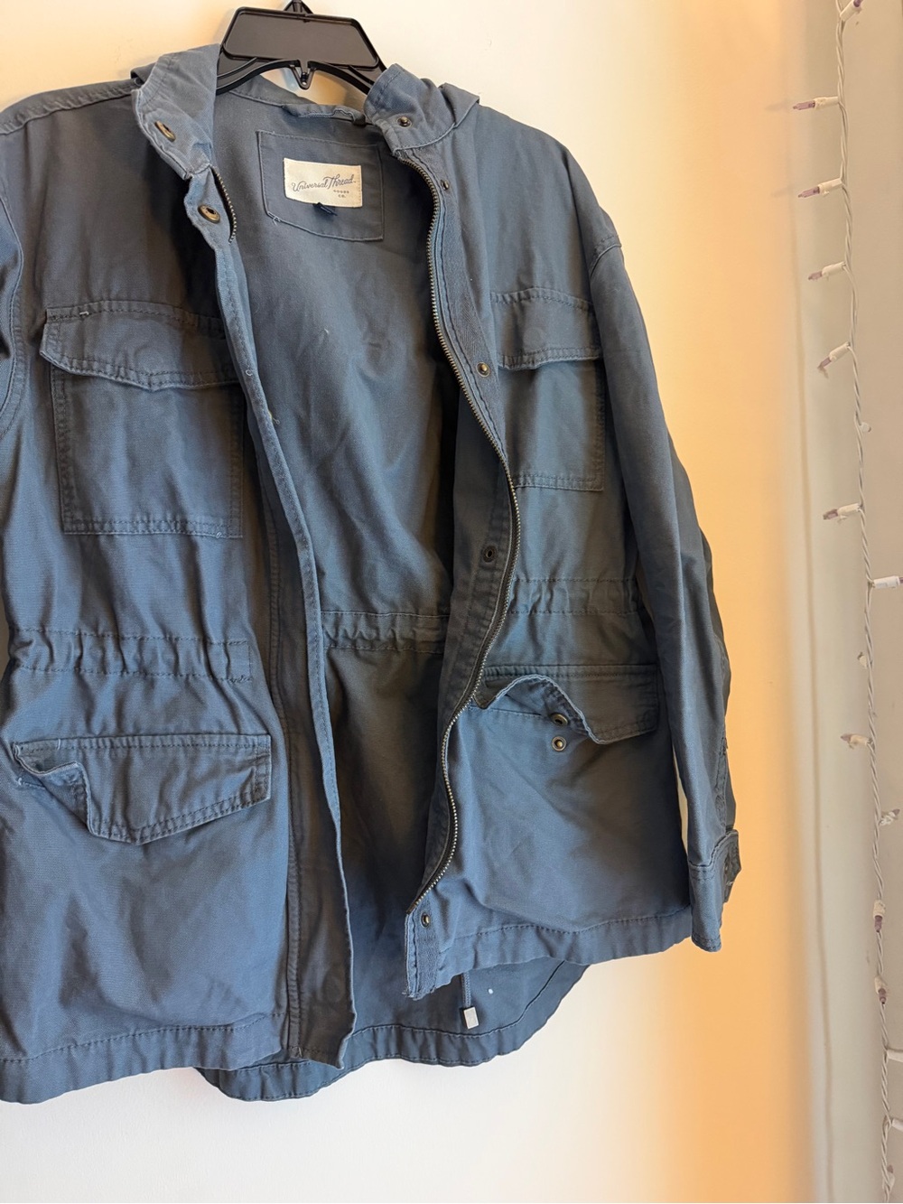 Universal Thread Slate Blue Button-Front Shirt Jacket